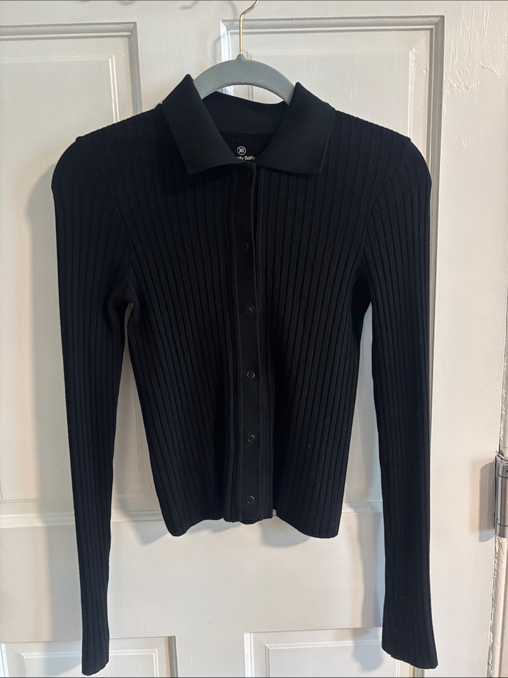 Sweaty Betty Black Ribbed Cardigan